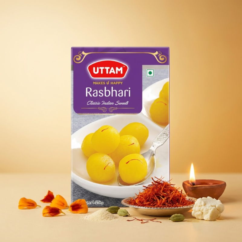 Kesar Rasbhari mini rasgulla by Uttam, Bikaner