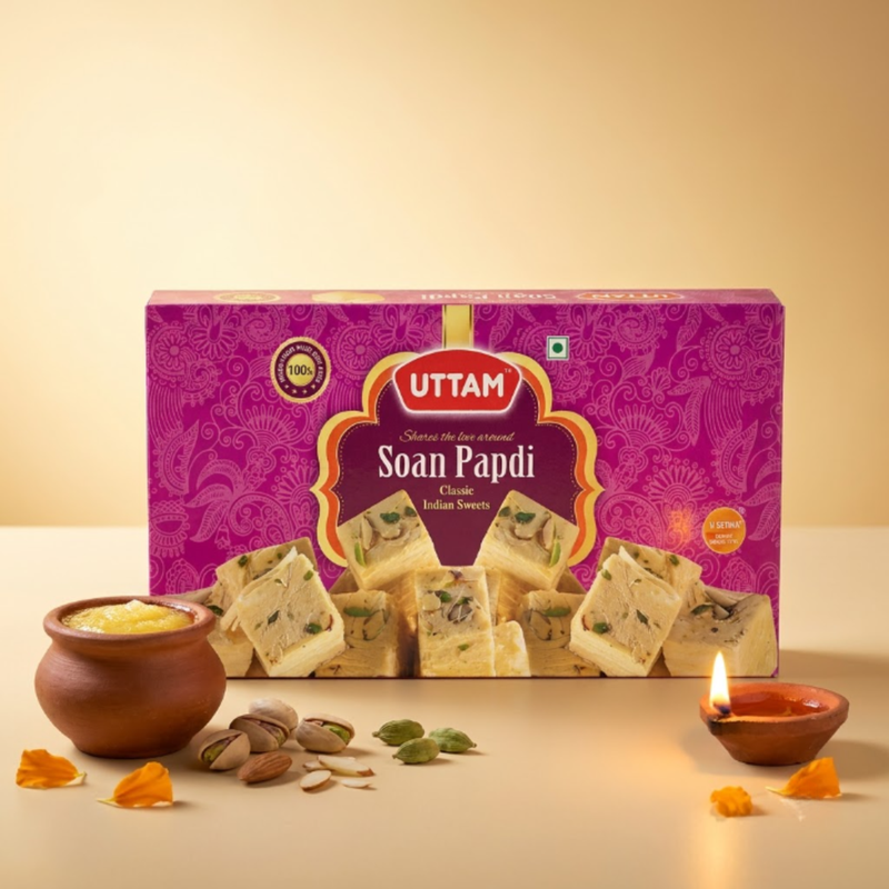 Desi Ghee Soan Papdi by Uttam Sweets, Bikaner
