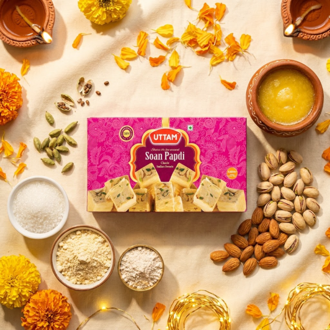 Uttam Desi Ghee Soan Papdi box - view 3