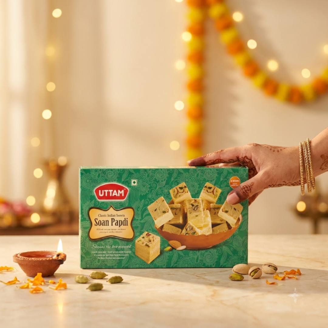 Uttam Elaichi Soan Papdi box - view 2