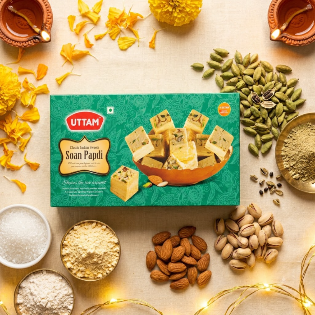 Uttam Elaichi Soan Papdi box - view 3