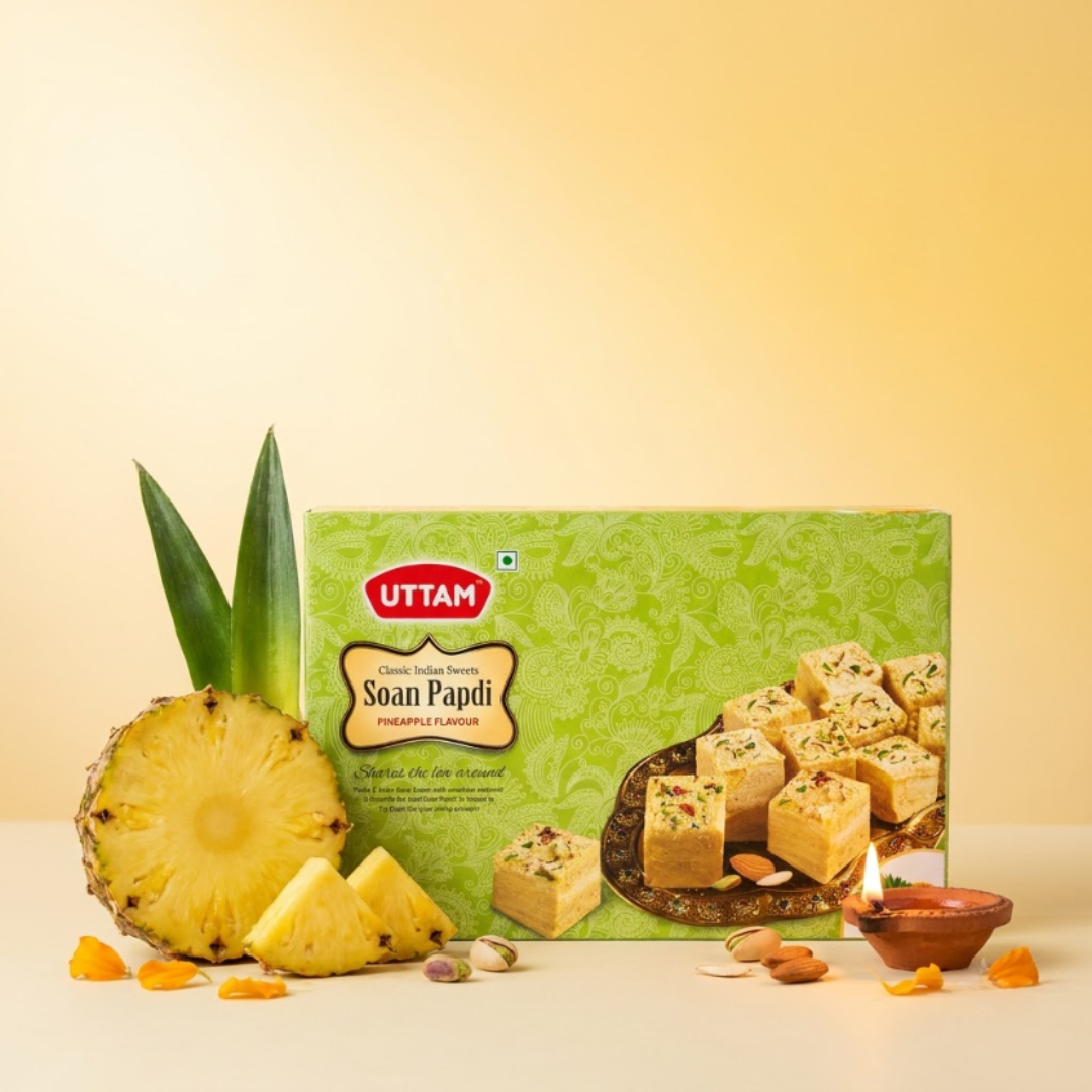 Pineapple Soan Papdi by Uttam Sweets, Bikaner