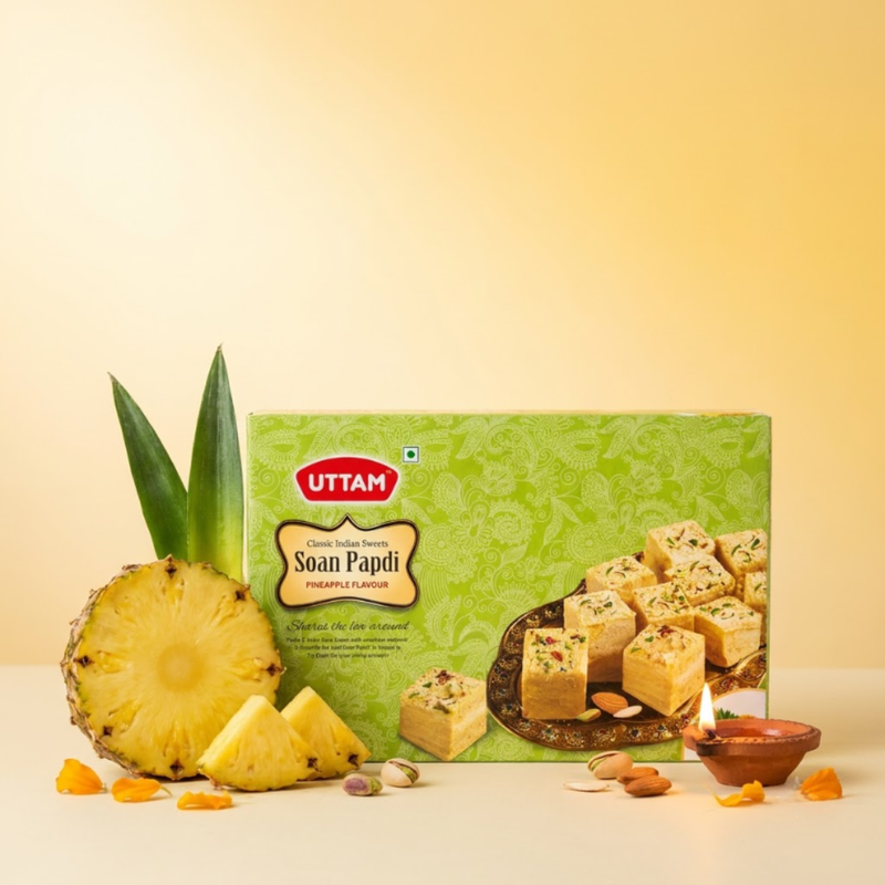 Pineapple Soan Papdi by Uttam Sweets, Bikaner