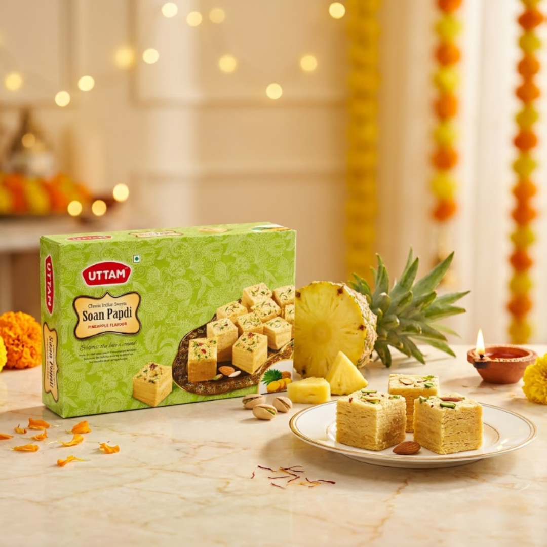 Uttam Pineapple Soan Papdi box - view 5