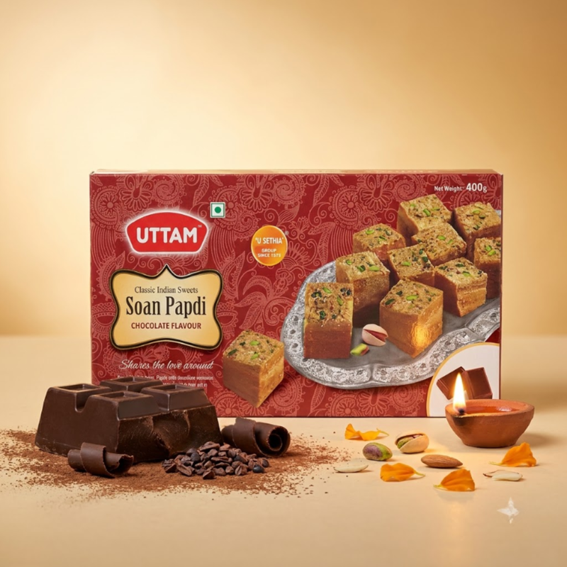 Chocolate Soan Papdi by Uttam Sweets, Bikaner