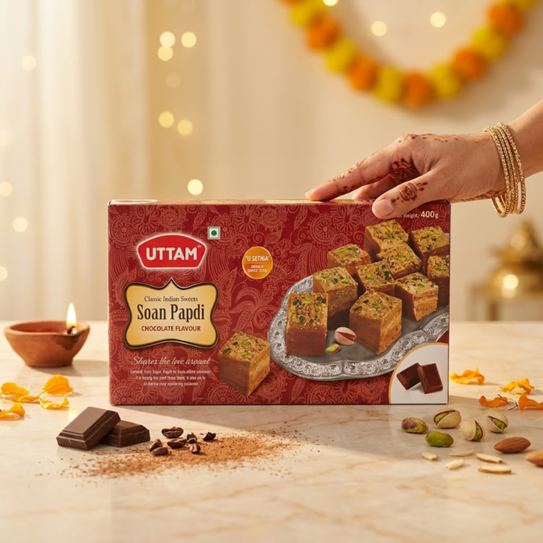 Uttam Chocolate Soan Papdi box - view 2