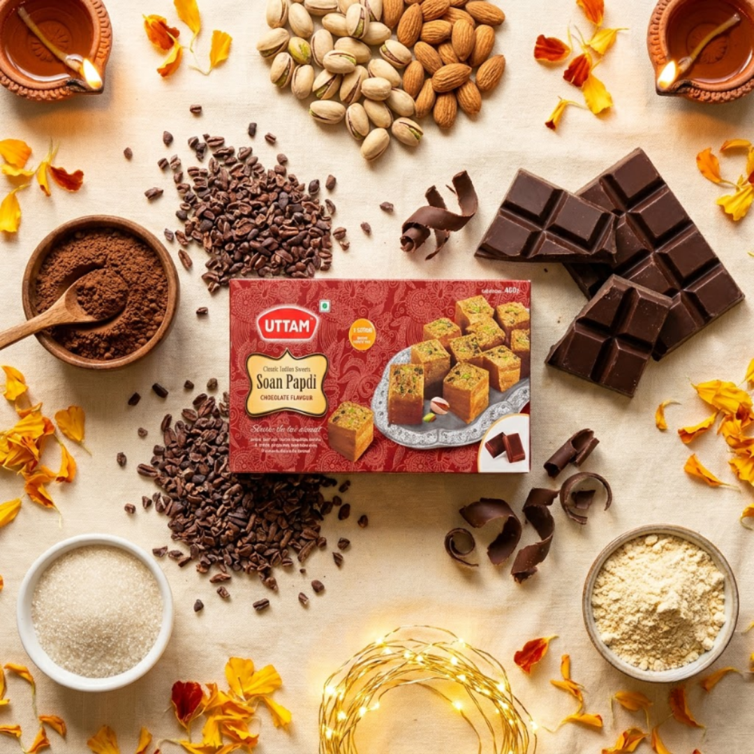 Uttam Chocolate Soan Papdi box - view 3