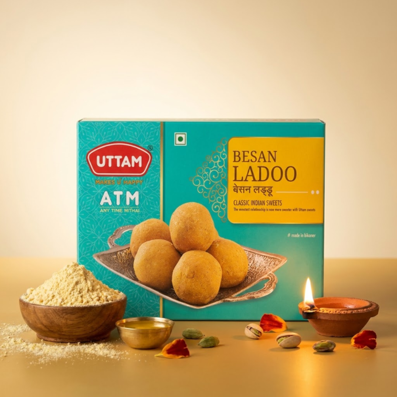 Besan Ladoo by Uttam Sweets, Bikaner