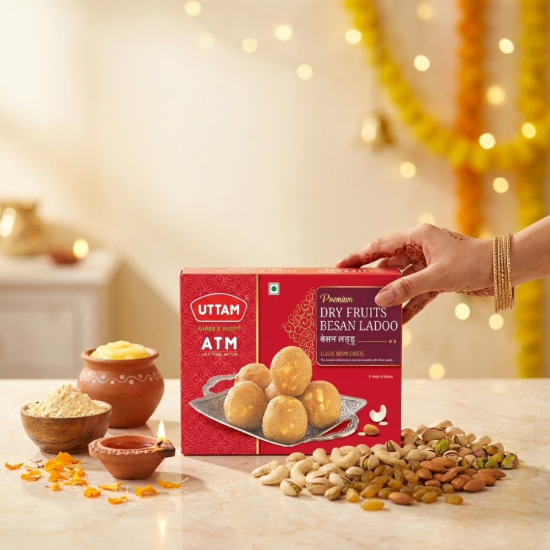 Uttam Dry Fruit Besan Ladoo box - view 2