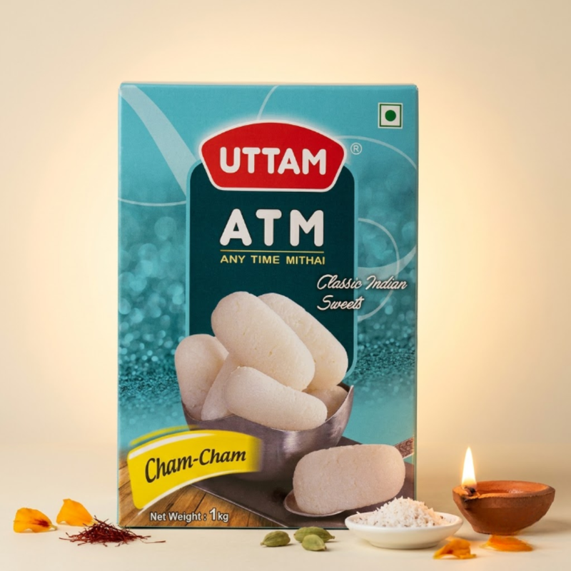 ATM Cham-Cham 1kg tin by Uttam Sweets, Bikaner